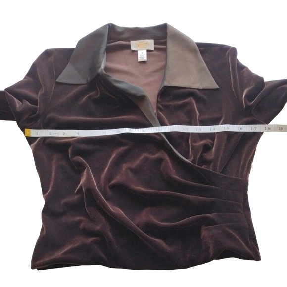 Talbots Top Womens 8 Faux Wrap - Picture 3 of 8